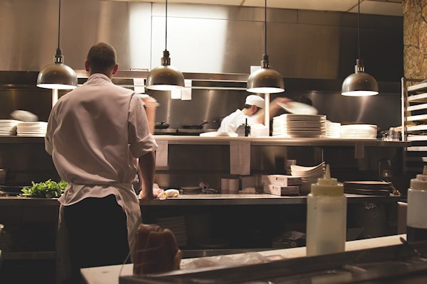 Kitchen with a chef