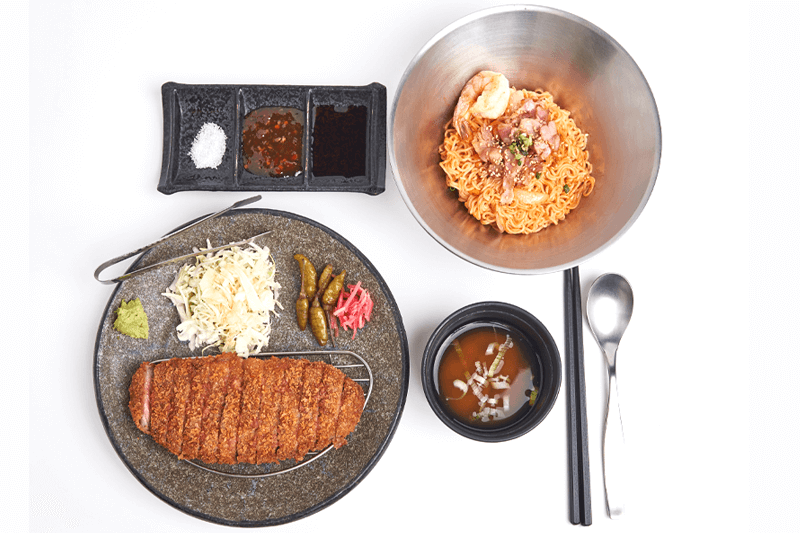 fusion gytkatsu bibim noodle set